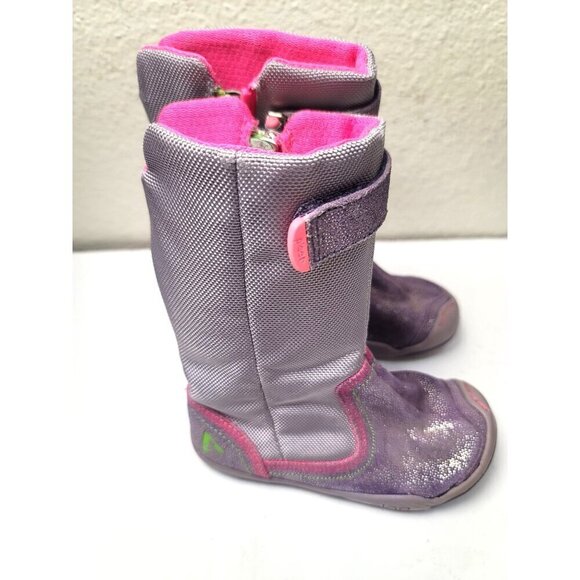 Plae Camille Girl Sparkle Purple & Pink Winter Boots & Closure Size 9 - Picture 2 of 12